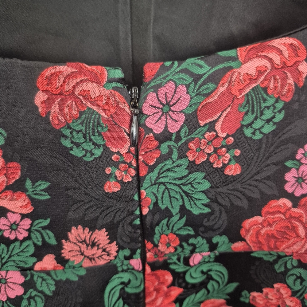Dolce & Gabbana Dress Silk Blend Black Floral Mini ITALY Size 42 (M) - Picture 5 of 11